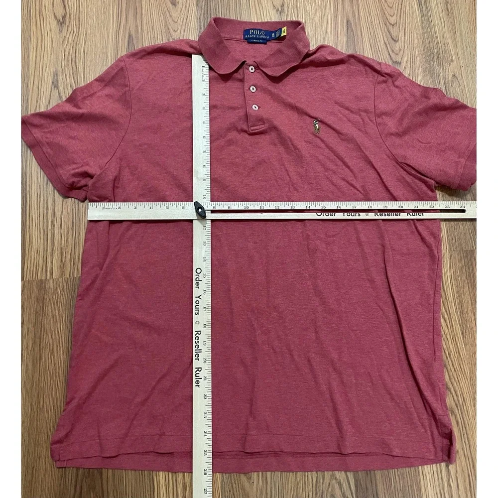 Polo Ralph Lauren Shirt Mens Extra Large Classic Fit Pony Red